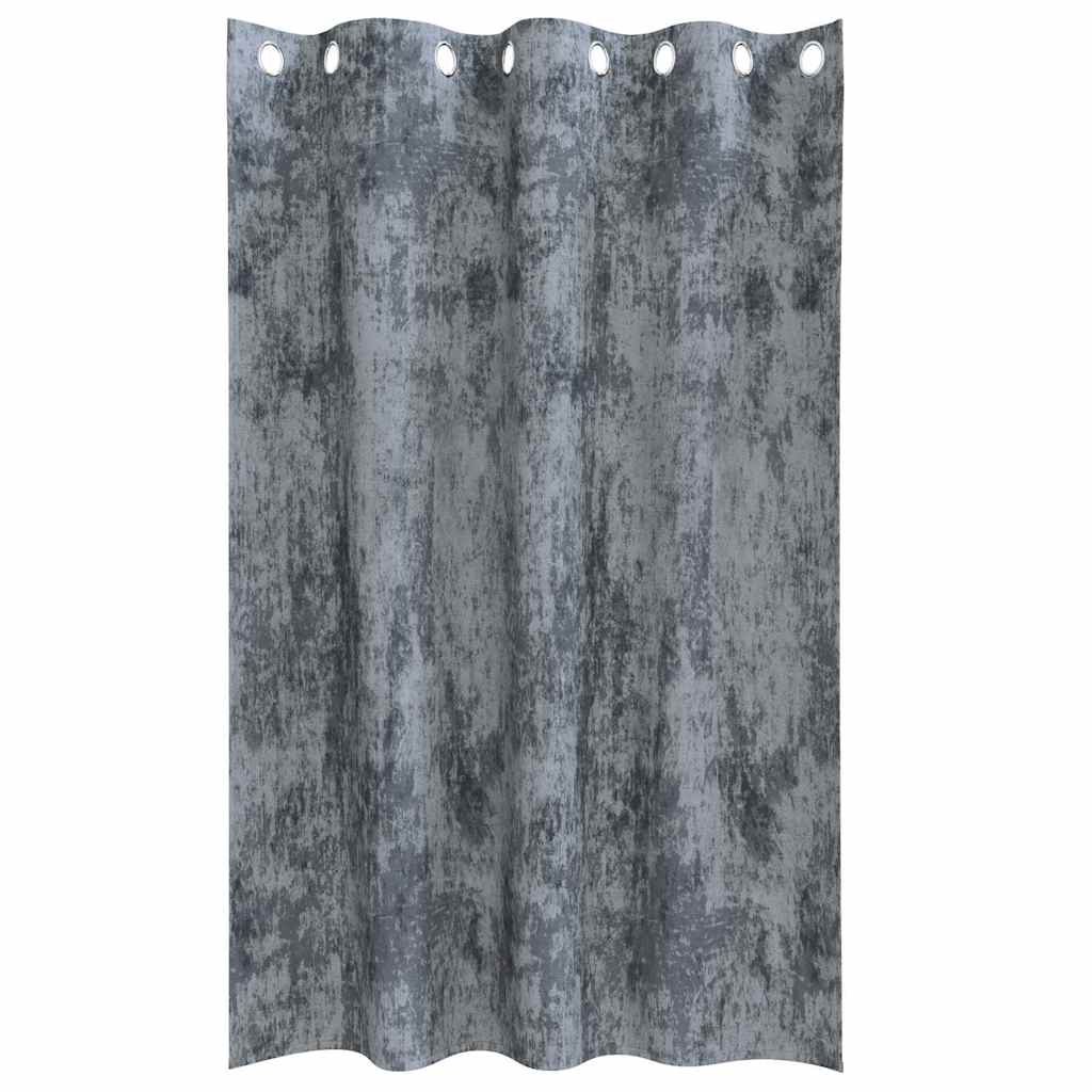 Βελούδινες Κουρτίνες 2 pcs Ασημί Γκρι 175 x 140 εκ. Βελούδο