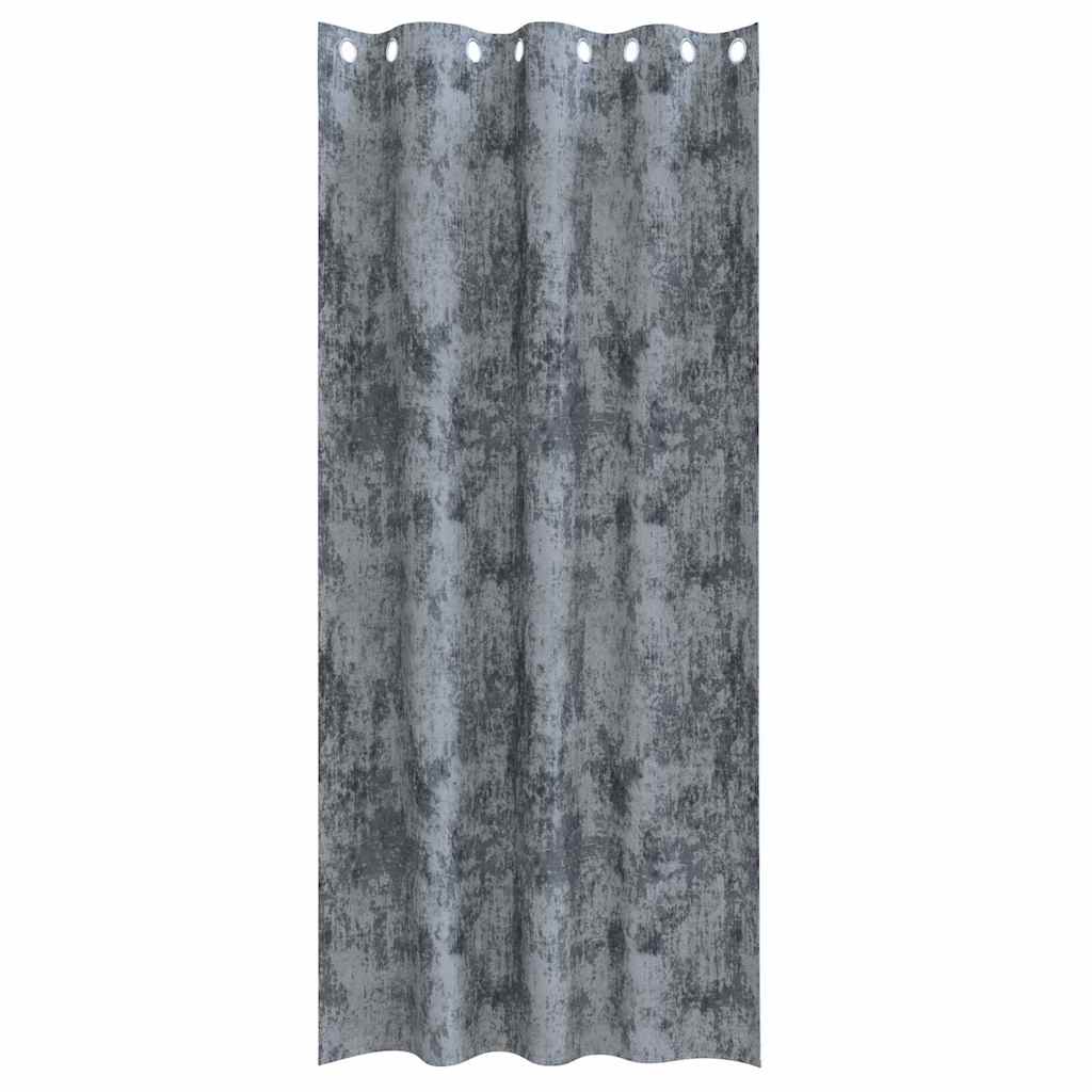 Βελούδινες Κουρτίνες 2 pcs Ασημί Γκρι 225 x 140 εκ. Βελούδο