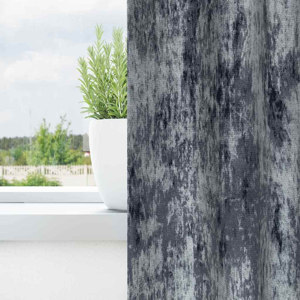 Βελούδινες Κουρτίνες 2 pcs Ασημί Γκρι 245 x 140 εκ. Βελούδο - Pakobazaar