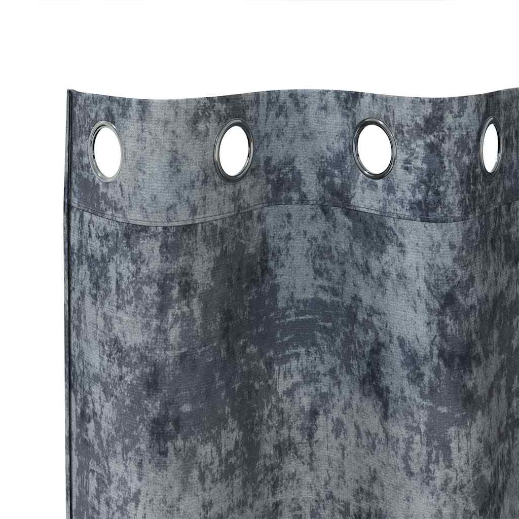 Βελούδινες Κουρτίνες 2 pcs Ασημί Γκρι 260 x 140 εκ. Βελούδο