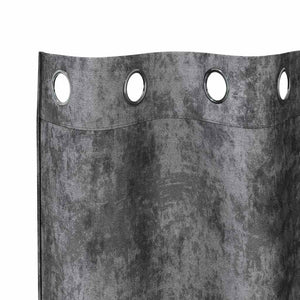 Βελούδινες Κουρτίνες 2 τμχ. Γκρι 140 x 140 cm Βελούδο