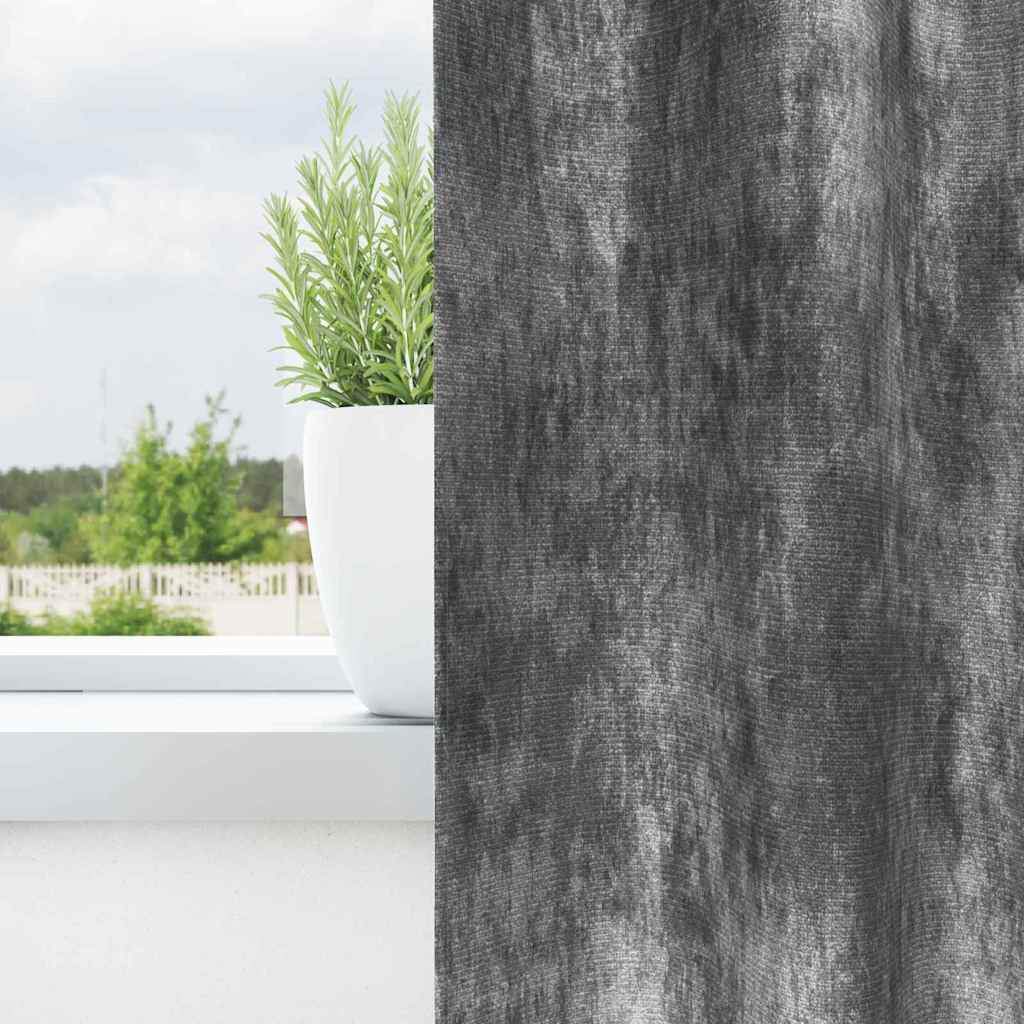 Βελούδινες Κουρτίνες 2 pcs Γκρι 260 x 140 εκ. Βελούδο - Pakobazaar