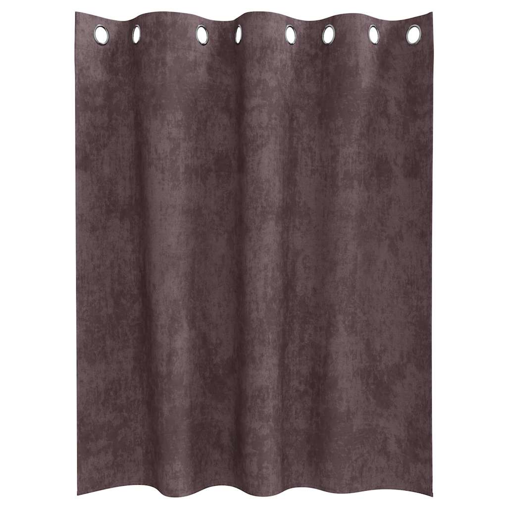 Βελούδινες Κουρτίνες 2 pcs Καφέ 140 x 140 cm Βελούδο