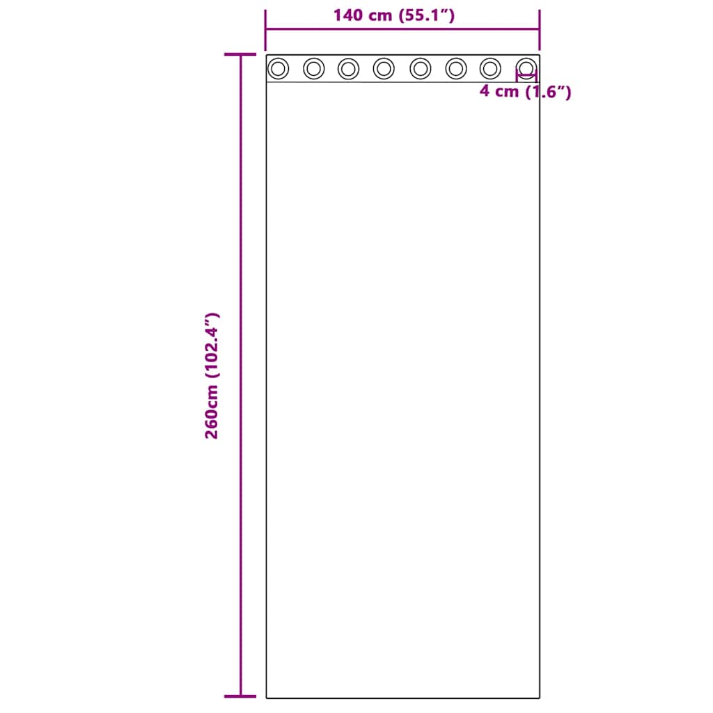 Βελούδινες Κουρτίνες 2 pcs Κρεμ 260 x 140 εκ. Βελούδο