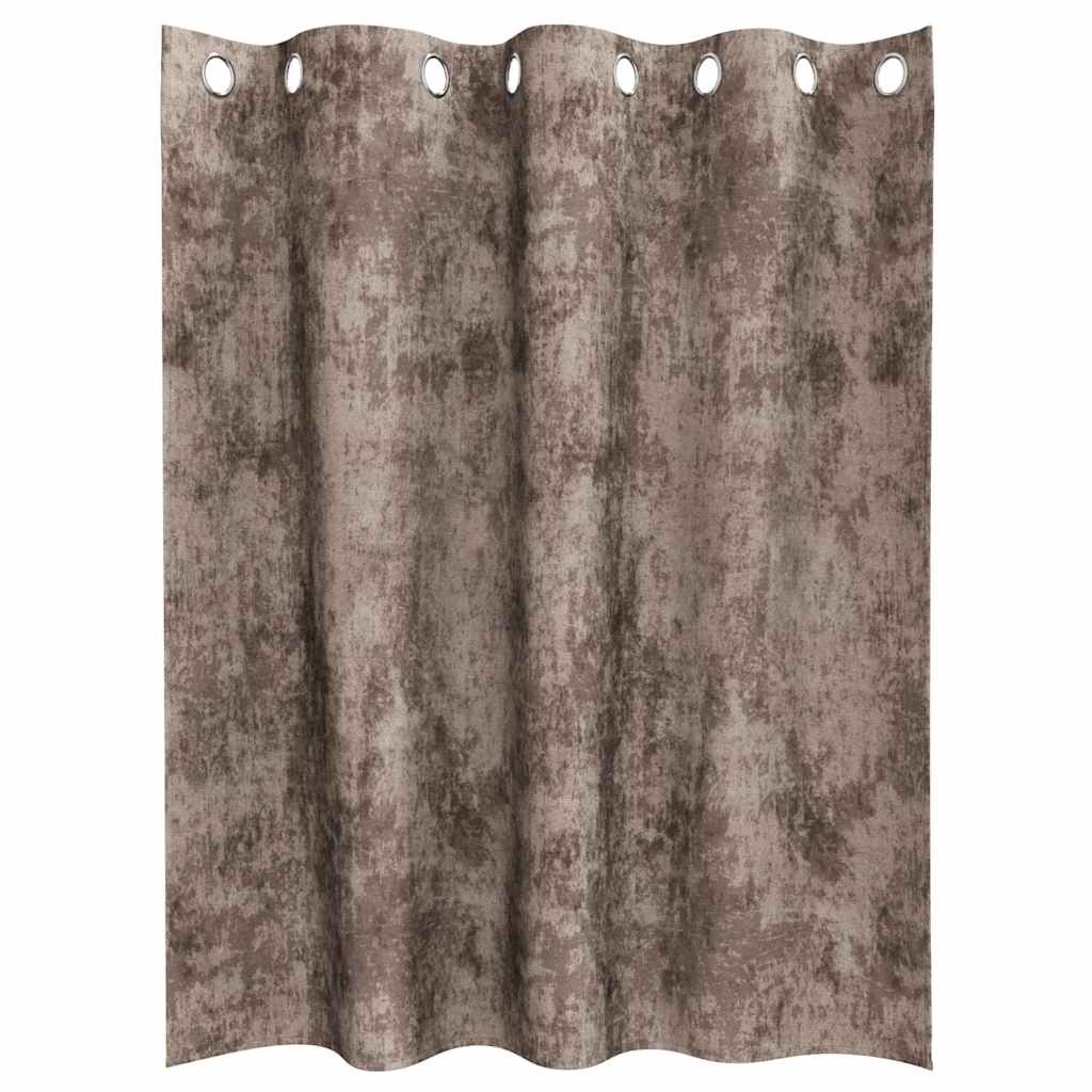 Βελούδινες Κουρτίνες 2 pcs Καπουτσίνο 140 x 140 cm Βελούδο