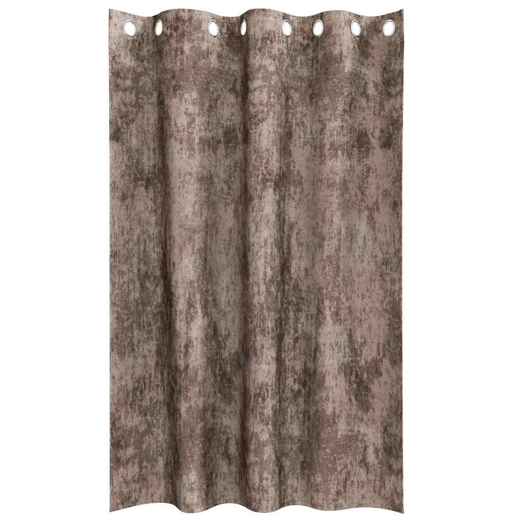 Βελούδινες Κουρτίνες 2 pcs Καπουτσίνο 175 x 140 εκ. Βελούδο