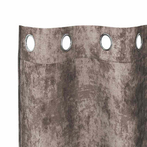 Βελούδινες Κουρτίνες 2 pcs Καπουτσίνο 245 x 140 εκ. Βελούδο - Pakobazaar
