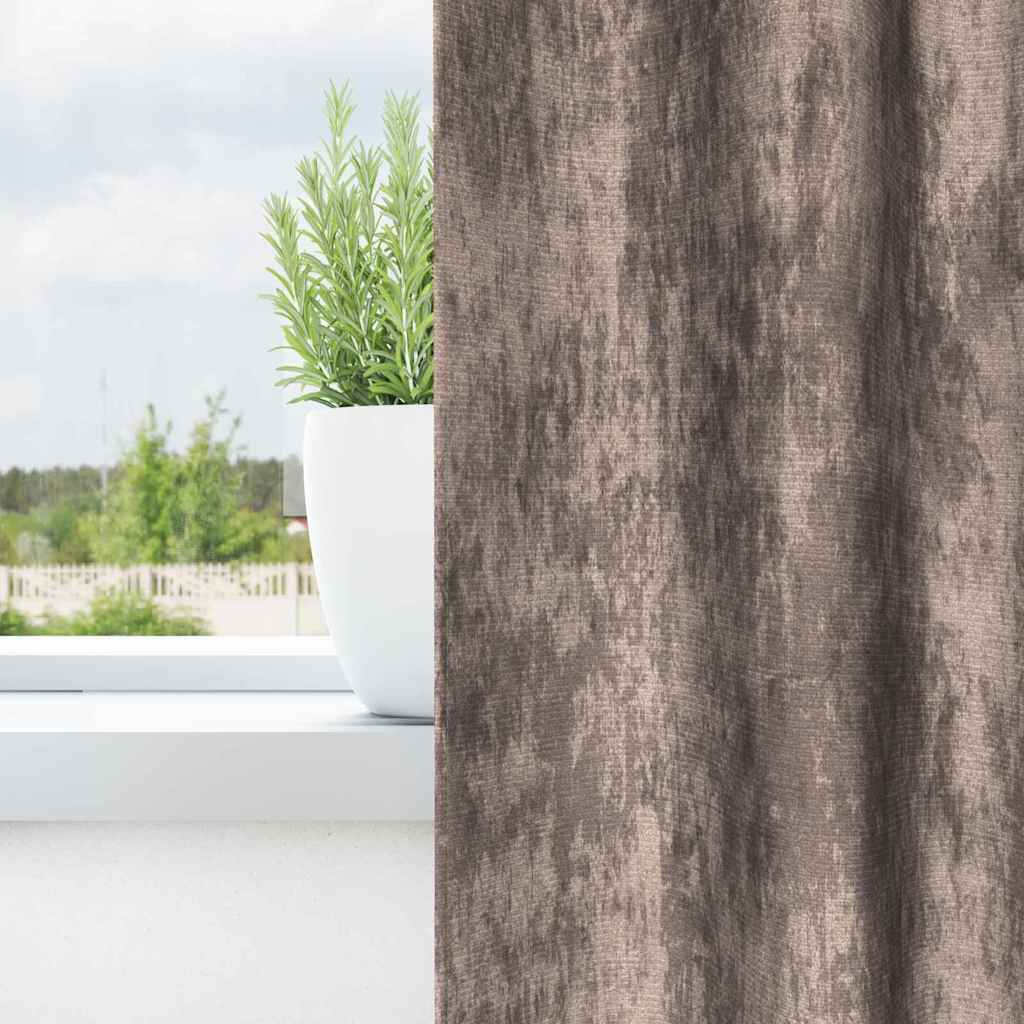 Βελούδινες Κουρτίνες 2 pcs Καπουτσίνο 245 x 140 εκ. Βελούδο - Pakobazaar