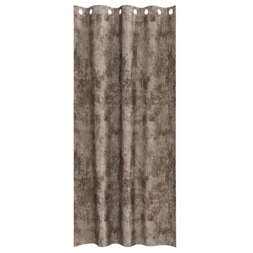 Βελούδινες Κουρτίνες 2 pcs Καπουτσίνο 260 x 140 εκ. Βελούδο - Pakobazaar