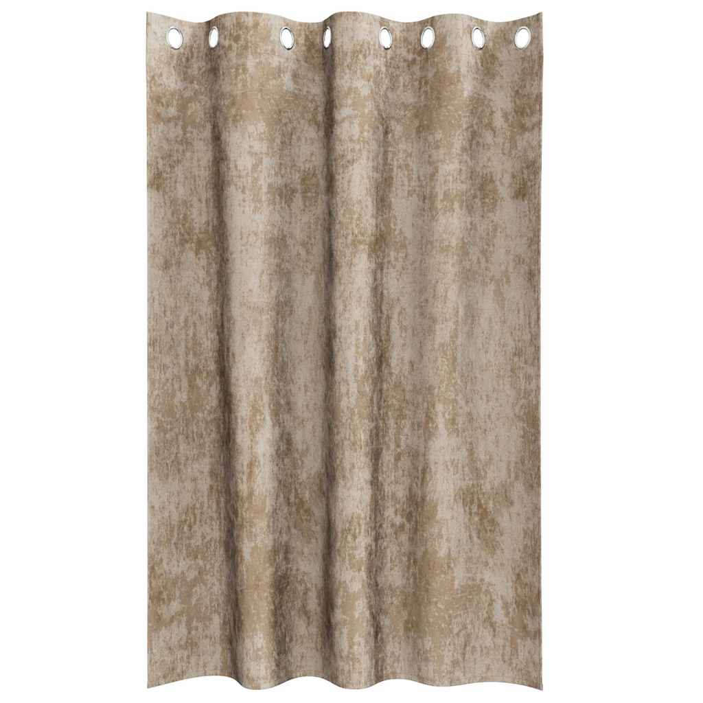Βελούδινες Κουρτίνες 2 pcs Μπρονζέ 175 x 140 εκ. Βελούδο - Pakobazaar