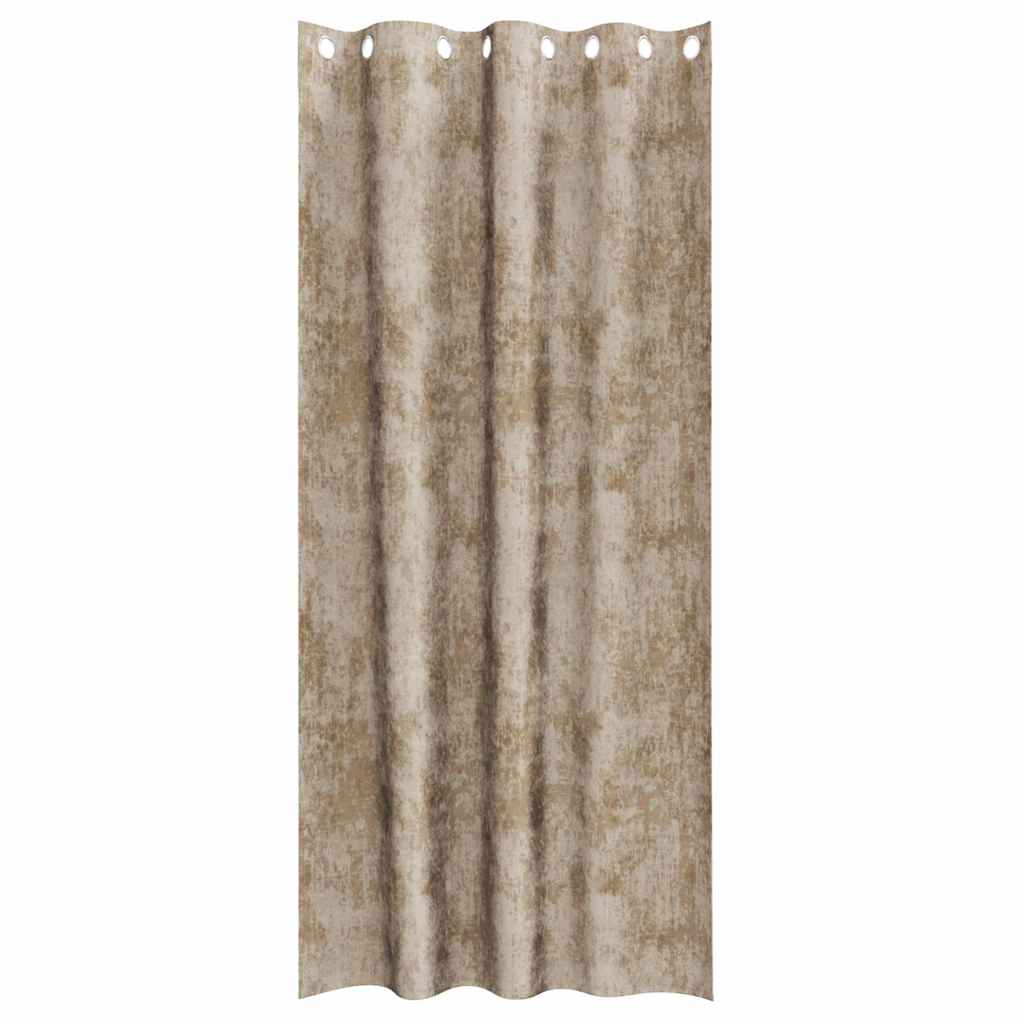 Βελούδινες Κουρτίνες 2 pcs Μπρονζέ 225 x 140 εκ. Βελούδο - Pakobazaar