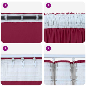 Βελούδινες Κουρτίνες 2 pcs Μπορντό 140 x 140 cm Βελούδο - Pakobazaar