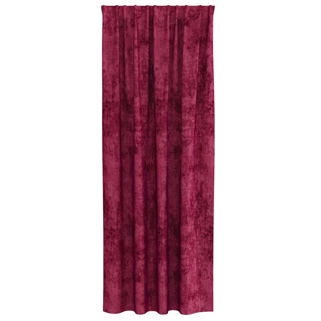 Βελούδινες Κουρτίνες 2 pcs Μπορντό 225 x 140 εκ. Βελούδο - Pakobazaar