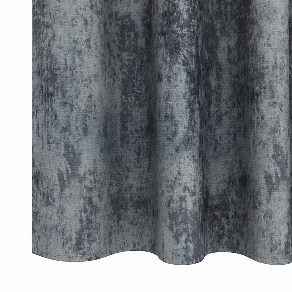 Βελούδινες Κουρτίνες 2 pcs Ασημί Γκρι 140 x 140 cm Βελούδο