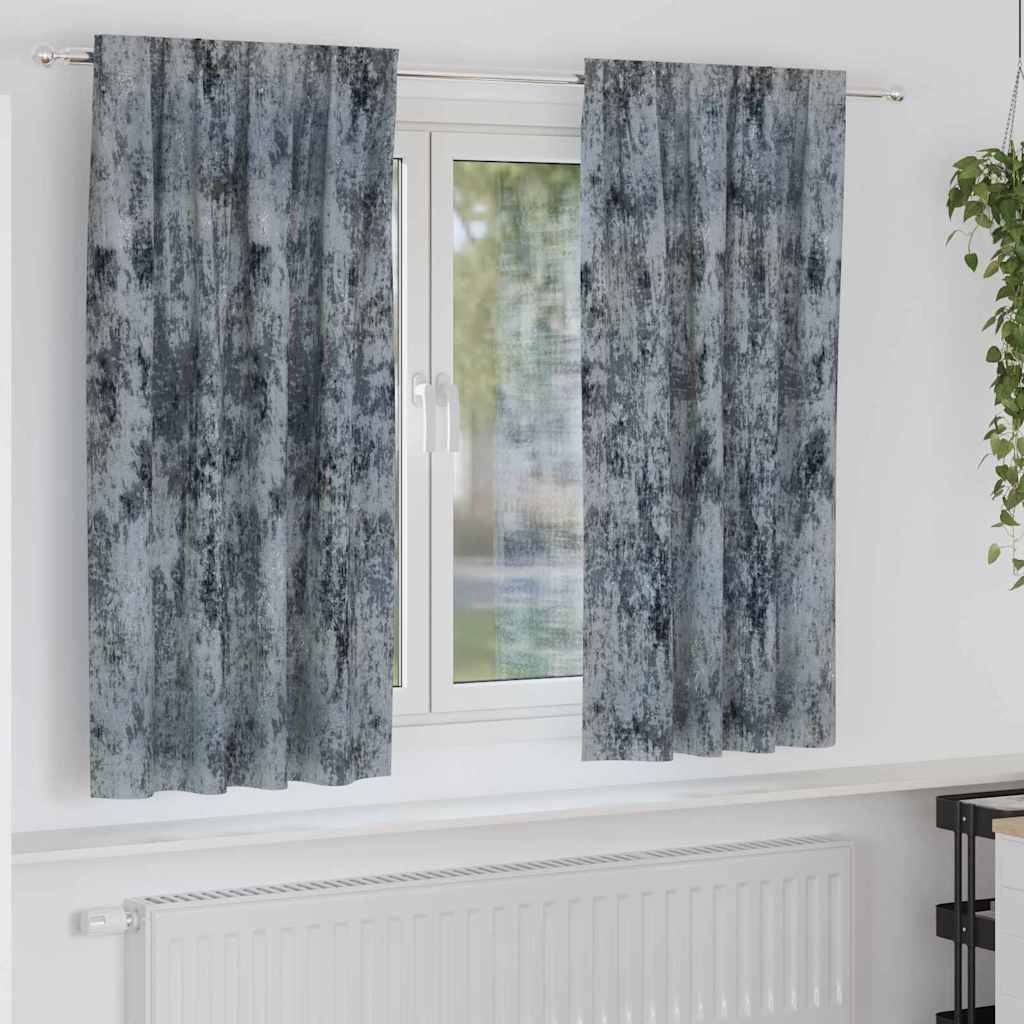 Βελούδινες Κουρτίνες 2 pcs Ασημί Γκρι 175 x 140 εκ. Βελούδο - Pakobazaar