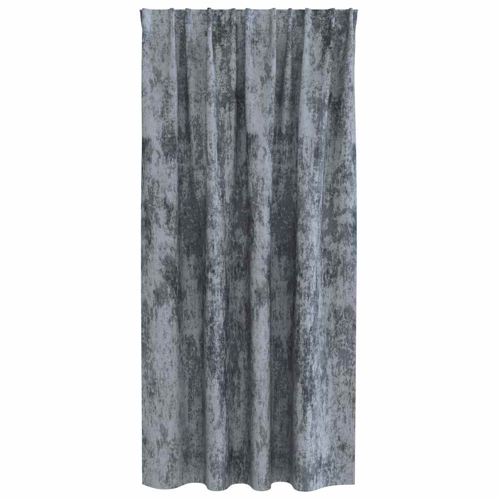 Βελούδινες Κουρτίνες 2 pcs Ασημί Γκρι 175 x 140 εκ. Βελούδο - Pakobazaar
