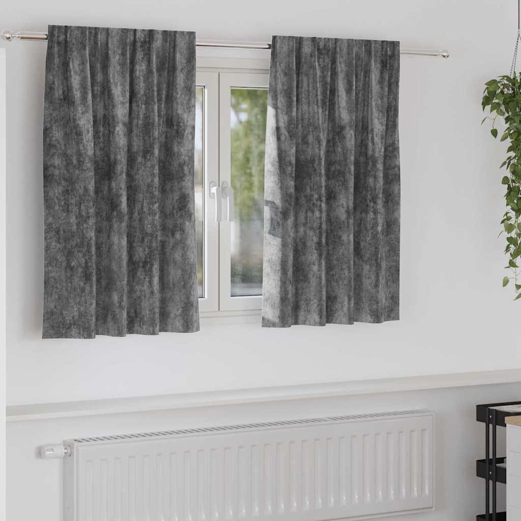 Βελούδινες Κουρτίνες 2 pcs Γκρι 140 x 140 cm Βελούδο