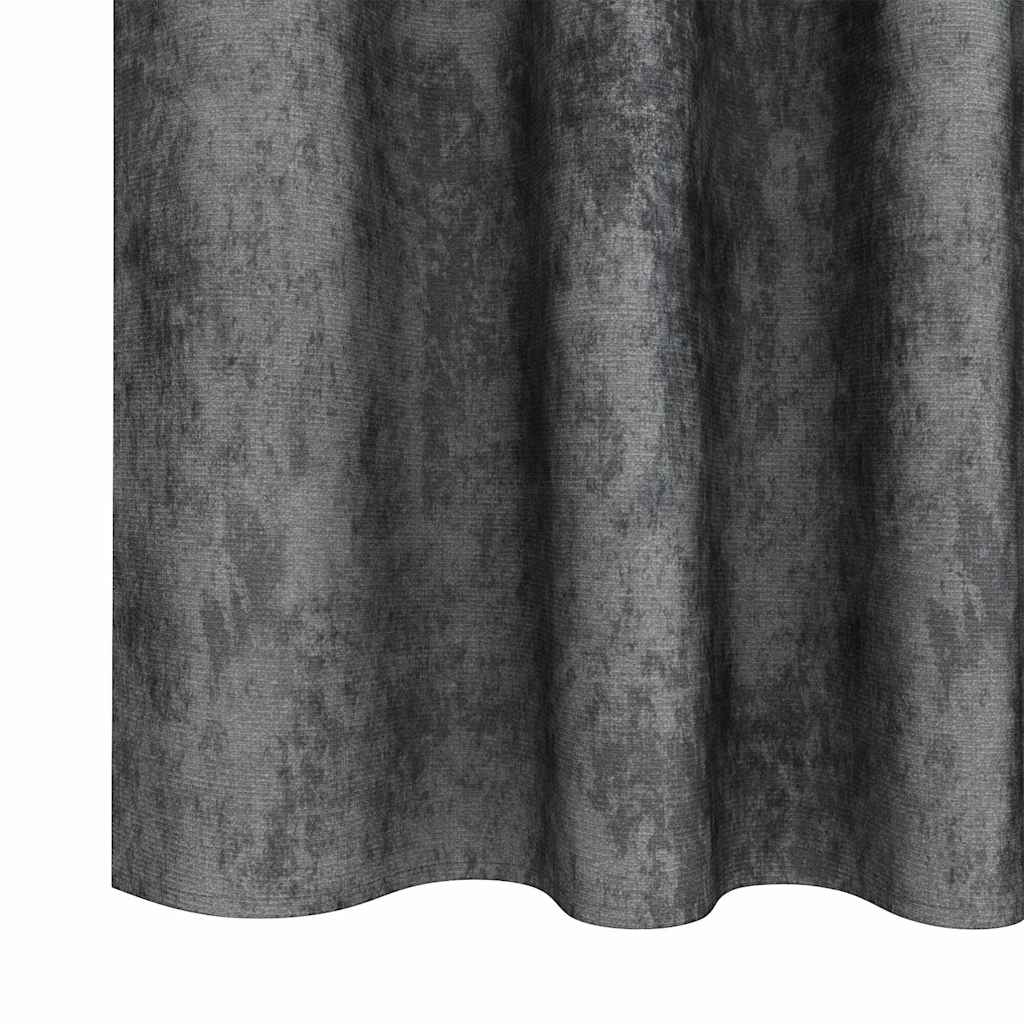 Βελούδινες Κουρτίνες 2 pcs Γκρι 260 x 140 εκ. Βελούδο - Pakobazaar