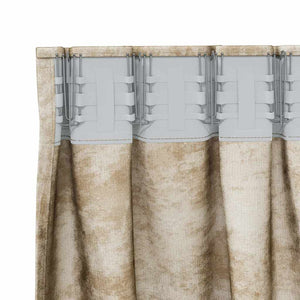 Βελούδινες Κουρτίνες 2 τμχ. Κρεμ 140 x 140 cm Βελούδο