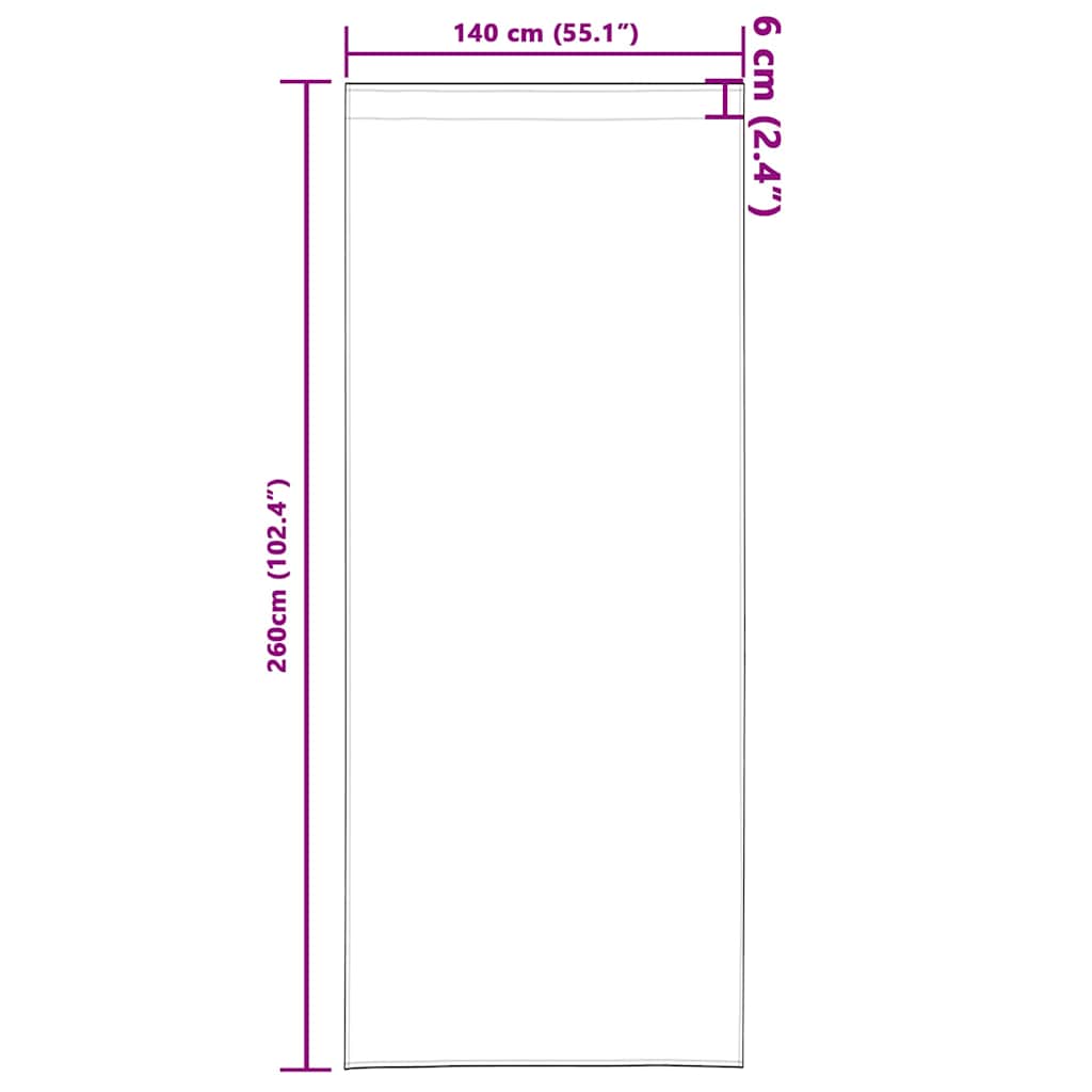 Βελούδινες Κουρτίνες 2 pcs Κρεμ 260 x 140 εκ. Βελούδο - Pakobazaar