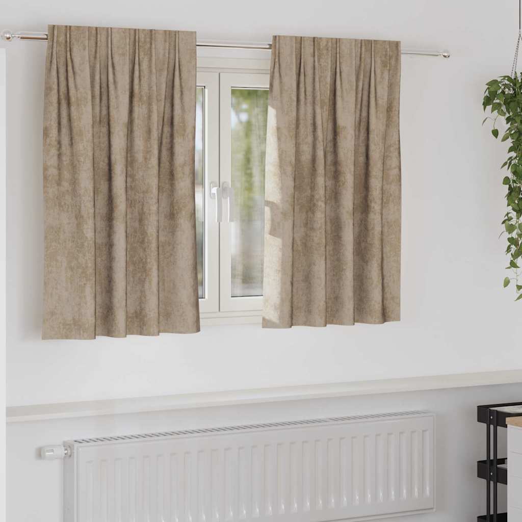Βελούδινες Κουρτίνες 2 pcs Μπρονζέ 140 x 140 cm Βελούδο - Pakobazaar