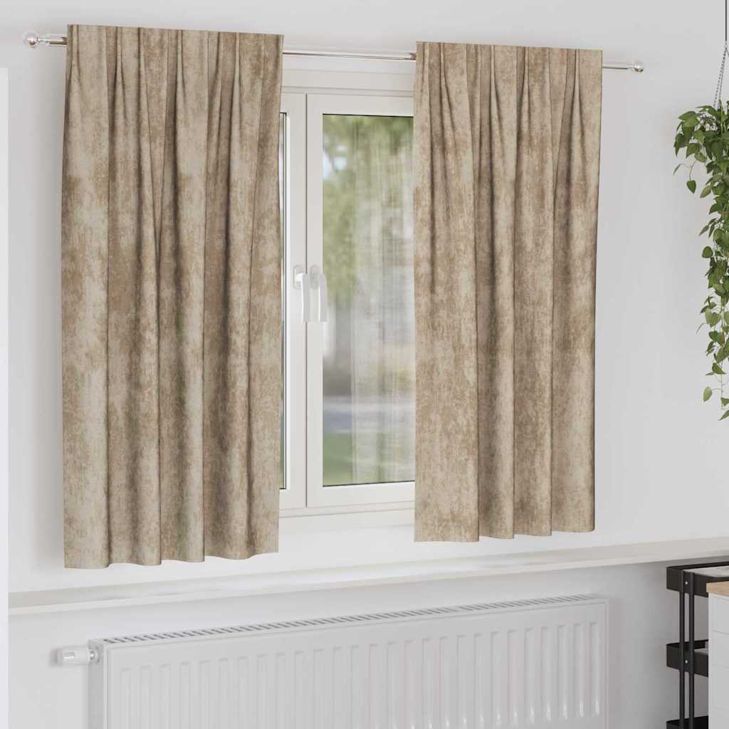 Βελούδινες Κουρτίνες 2 pcs Μπρονζέ 175 x 140 εκ. Βελούδο
