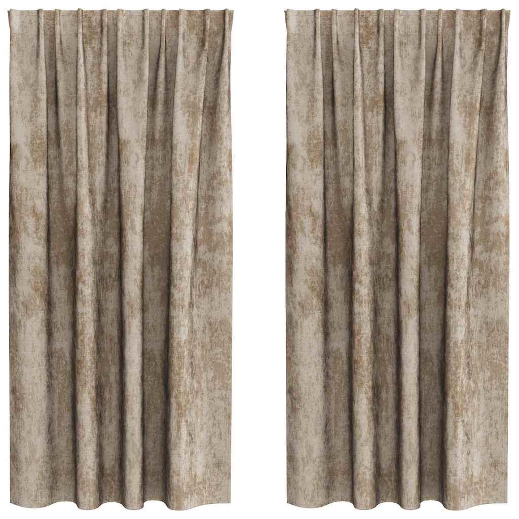 Βελούδινες Κουρτίνες 2 pcs Μπρονζέ 175 x 140 εκ. Βελούδο