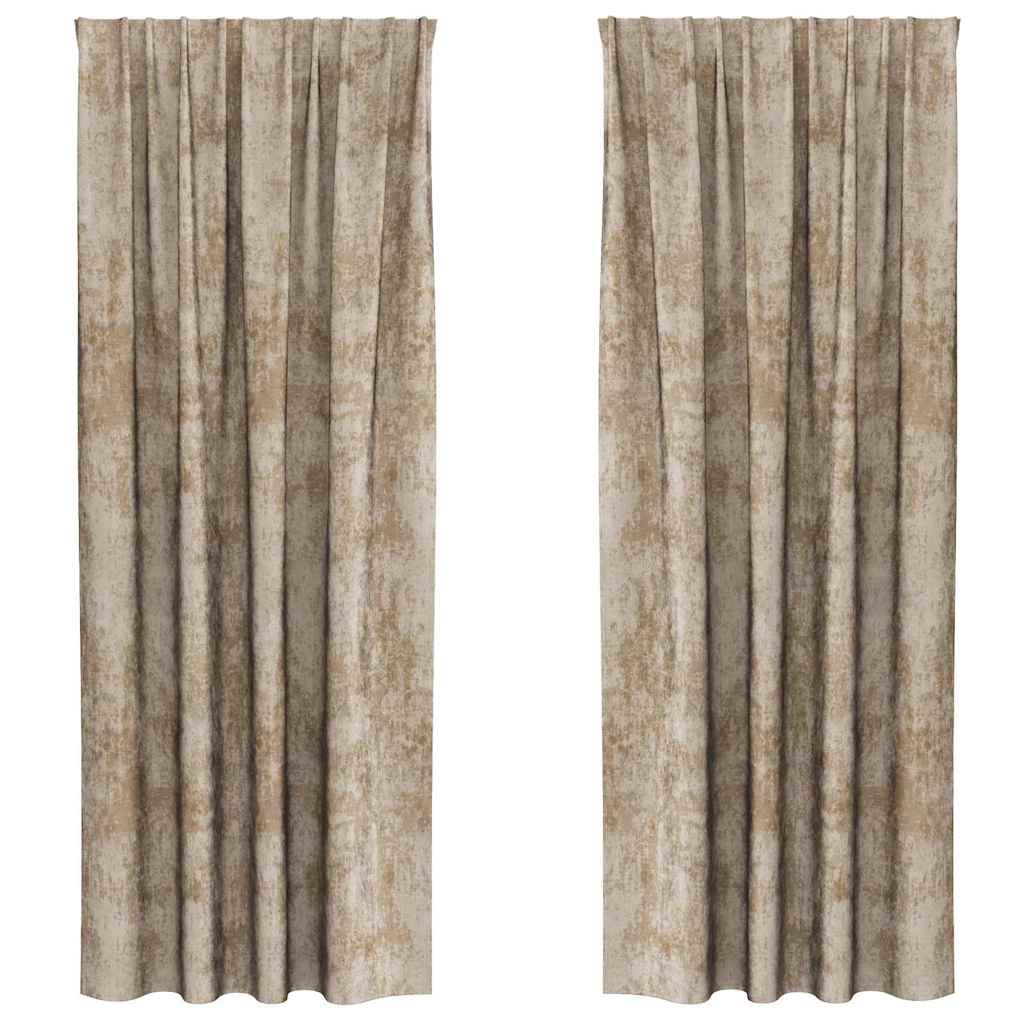 Βελούδινες Κουρτίνες 2 pcs Μπρονζέ 225 x 140 εκ. Βελούδο