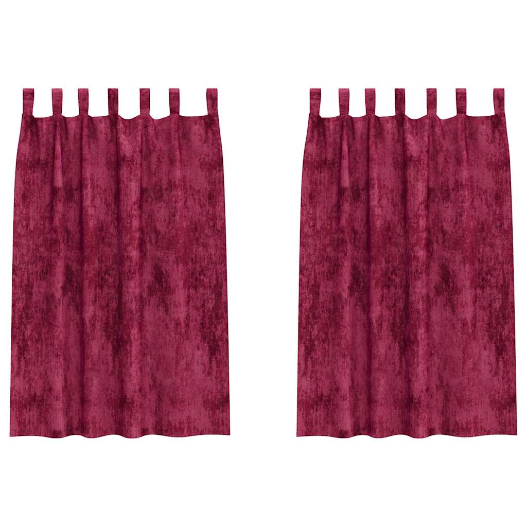 Βελούδινες Κουρτίνες 2 pcs Μπορντό 175 x 140 εκ. Βελούδο