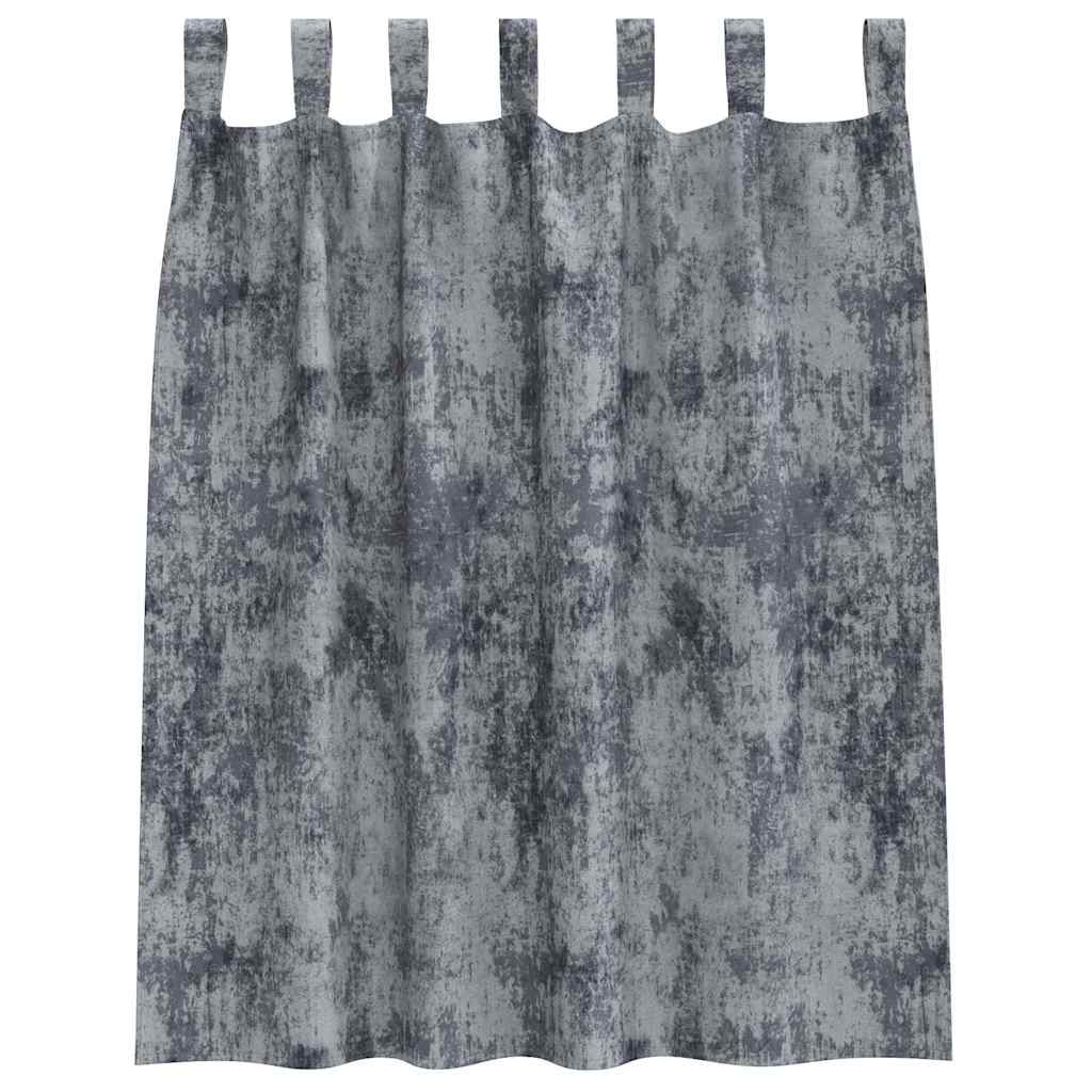 Βελούδινες Κουρτίνες 2 pcs Ασημί Γκρι 140 x 140 cm Βελούδο
