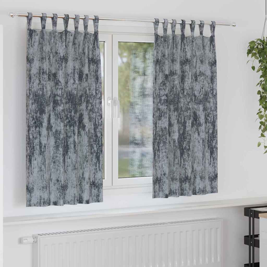 Βελούδινες Κουρτίνες 2 pcs Ασημί Γκρι 175 x 140 εκ. Βελούδο