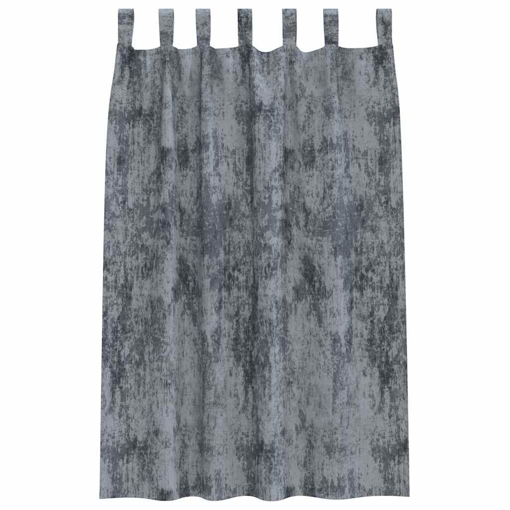 Βελούδινες Κουρτίνες 2 pcs Ασημί Γκρι 175 x 140 εκ. Βελούδο