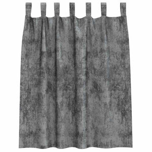 Βελούδινες Κουρτίνες 2 τμχ. Γκρι 140 x 140 cm Βελούδο