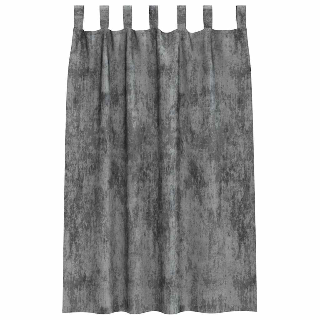 Βελούδινες Κουρτίνες 2 pcs Γκρι 175 x 140 εκ. Βελούδο