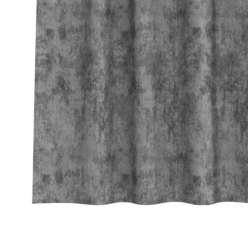 Βελούδινες Κουρτίνες 2 pcs Γκρι 245 x 140 εκ. Βελούδο