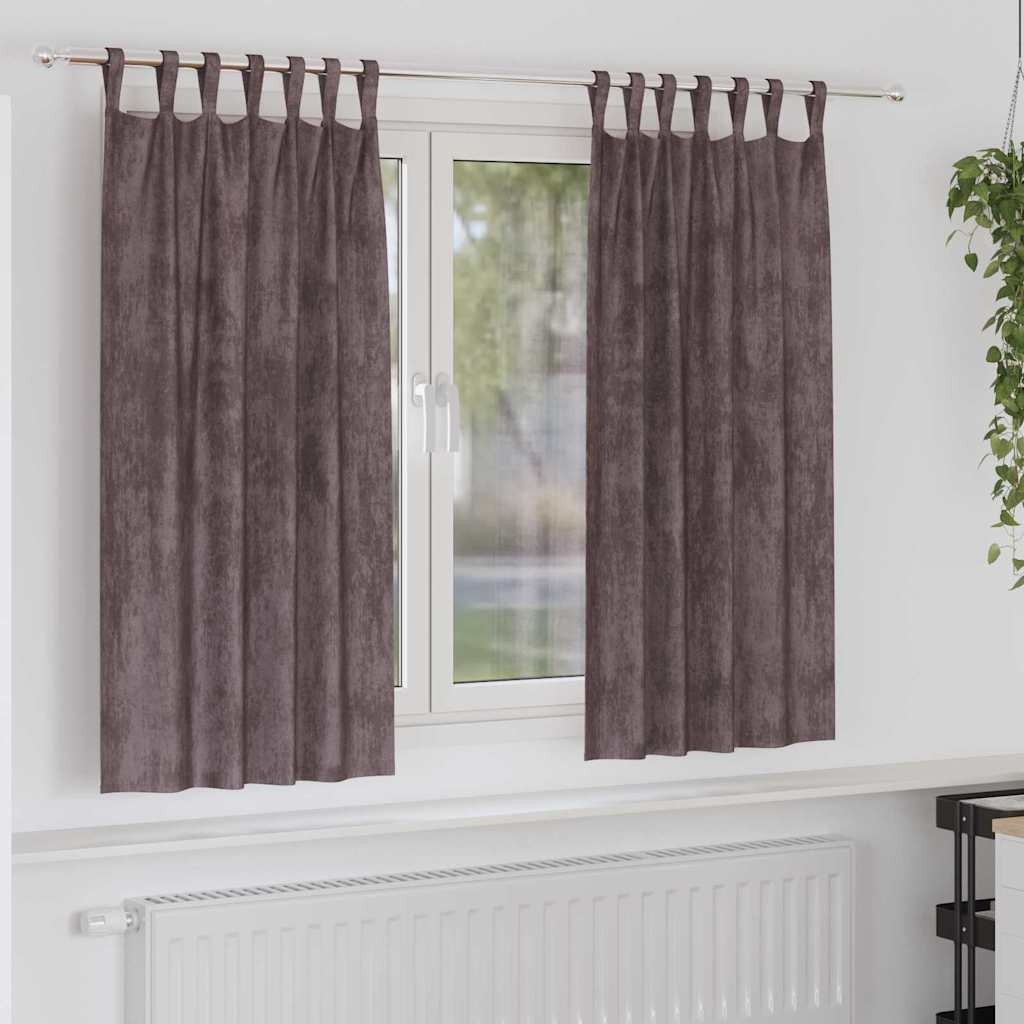 Βελούδινες Κουρτίνες 2 pcs Καφέ 175 x 140 εκ. Βελούδο