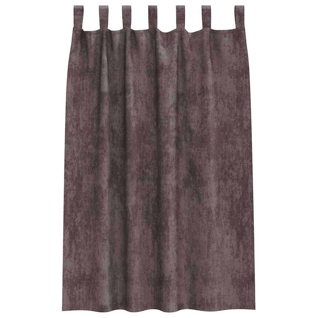Βελούδινες Κουρτίνες 2 pcs Καφέ 175 x 140 εκ. Βελούδο