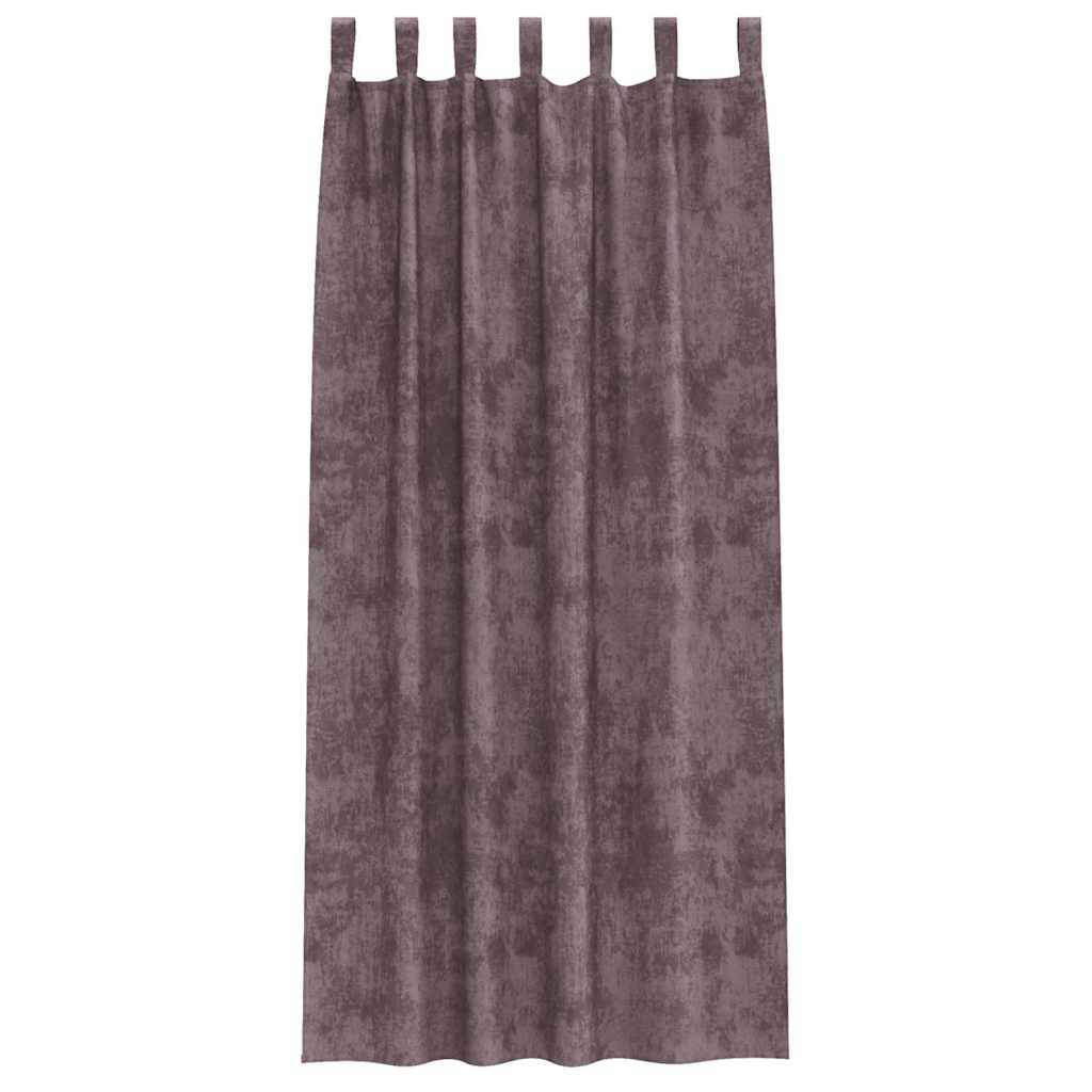 Βελούδινες Κουρτίνες 2 pcs Καφέ 260 x 140 εκ. Βελούδο