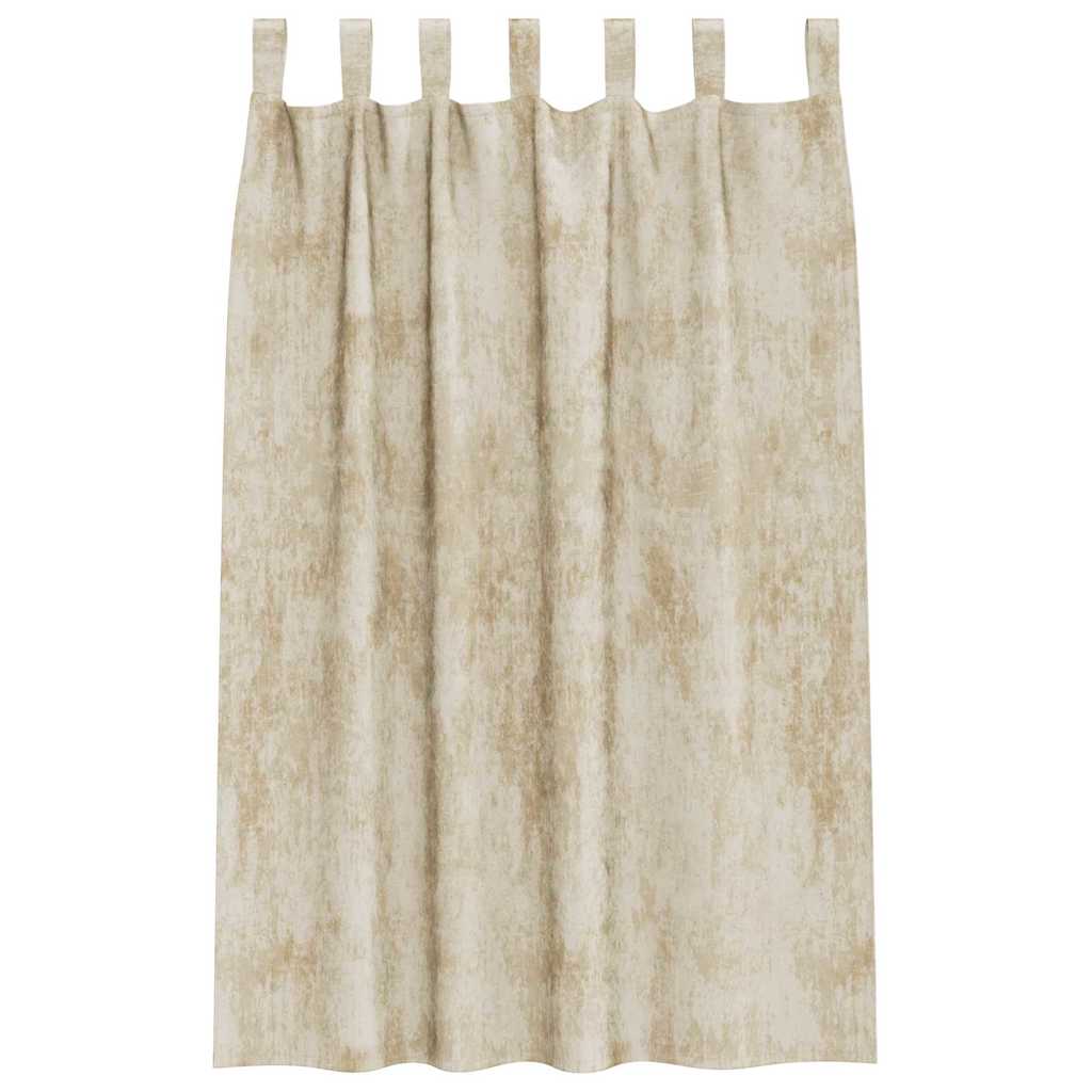 Βελούδινες Κουρτίνες 2 pcs Κρεμ 175 x 140 εκ. Βελούδο