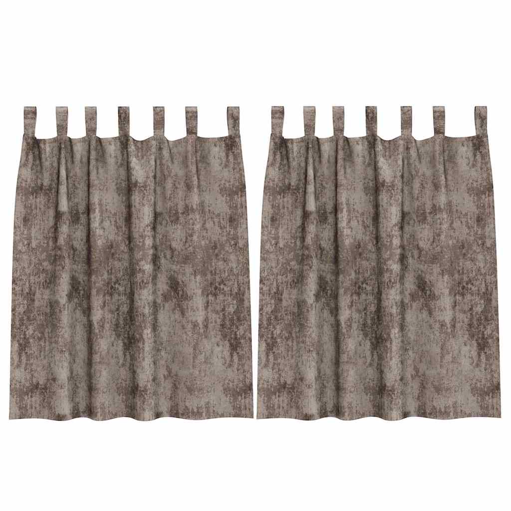 Βελούδινες Κουρτίνες 2 pcs Καπουτσίνο 140 x 140 cm Βελούδο