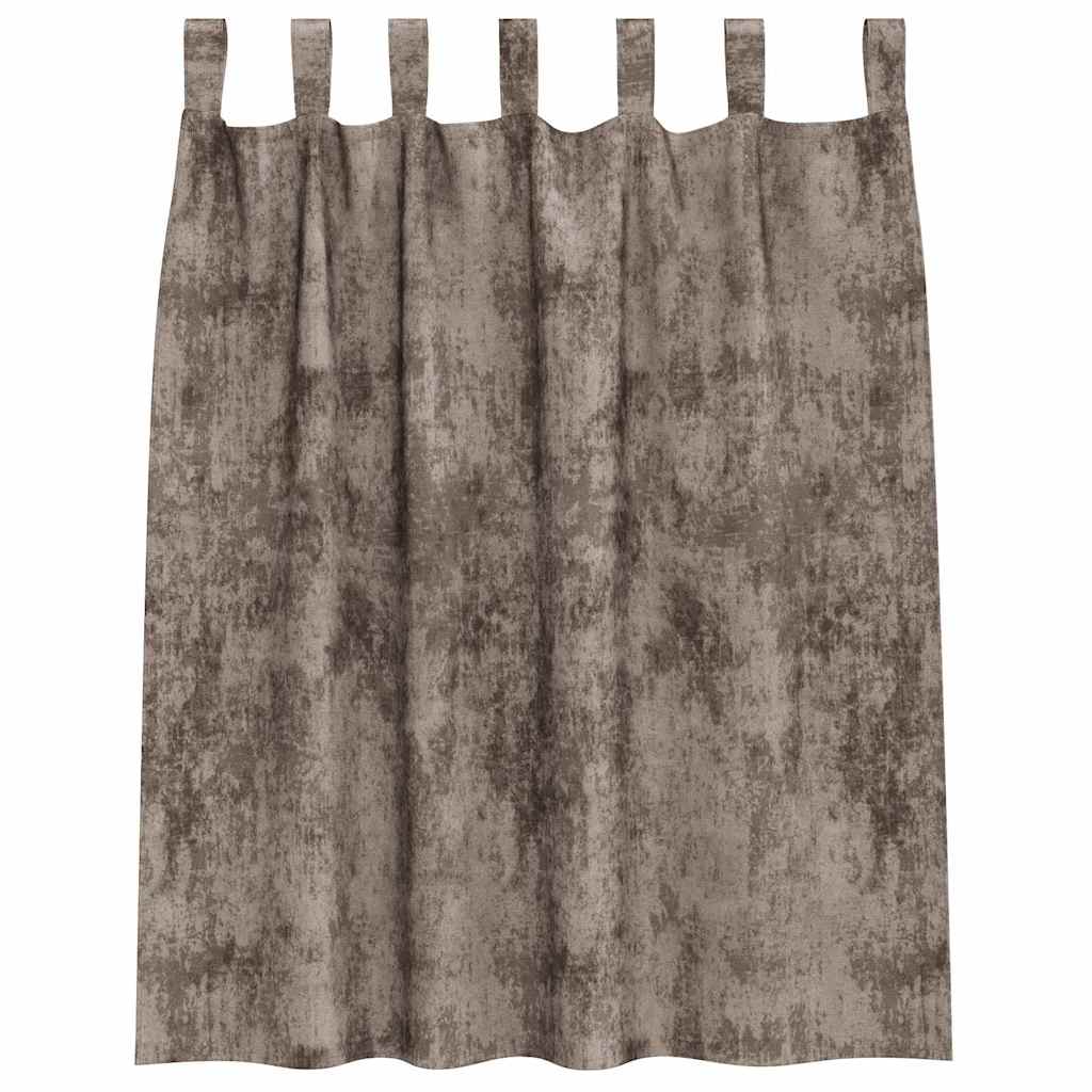 Βελούδινες Κουρτίνες 2 pcs Καπουτσίνο 140 x 140 cm Βελούδο