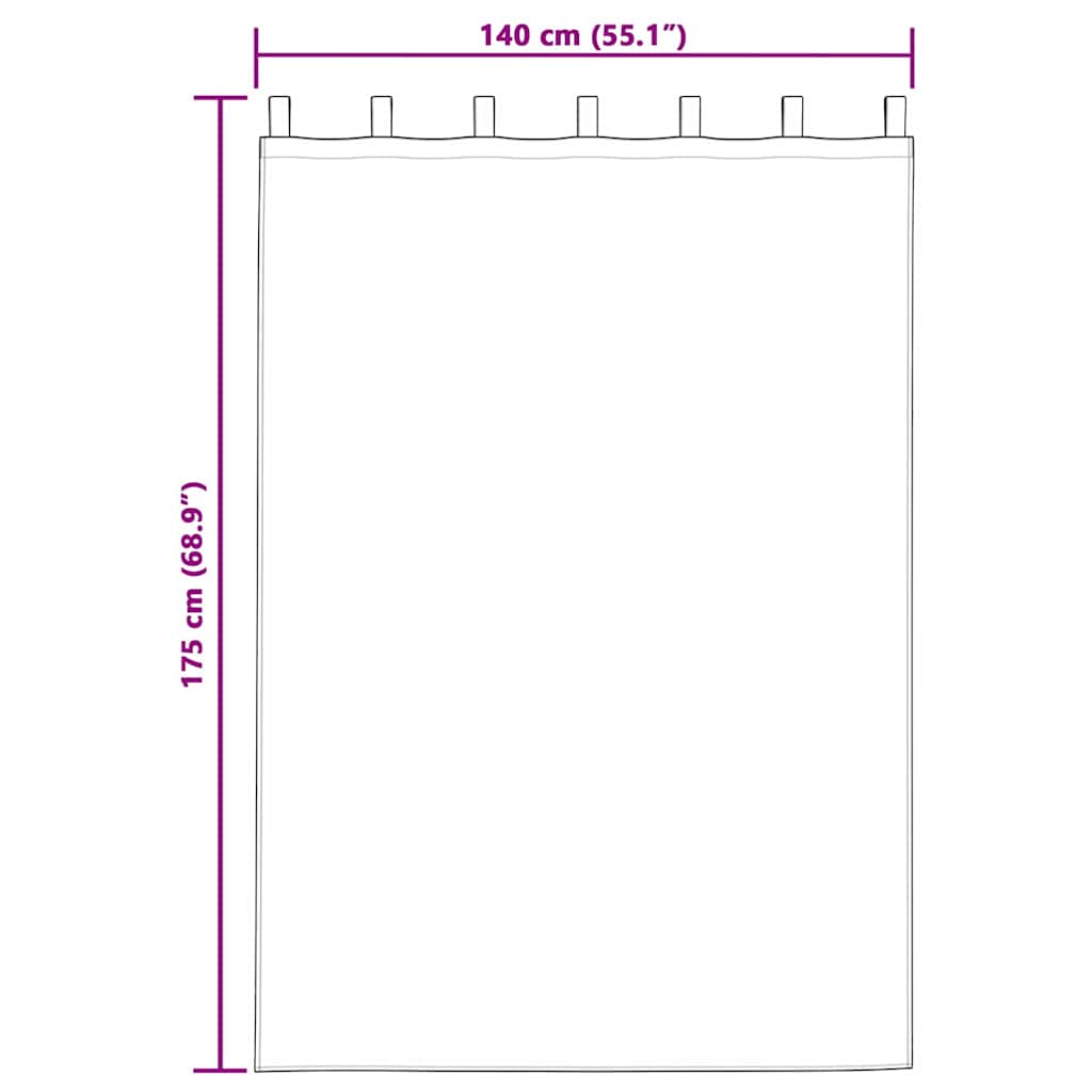 Βελούδινες Κουρτίνες 2 pcs Μπρονζέ 175 x 140 εκ. Βελούδο