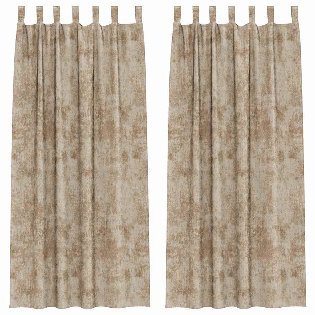 Βελούδινες Κουρτίνες 2 pcs Μπρονζέ 225 x 140 εκ. Βελούδο - Pakobazaar