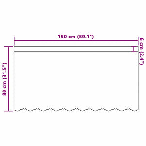 Κουρτίνα Δαντέλας Λευκό 80 x 150 cm Πολυεστέρας