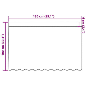 Κουρτίνα Δαντέλας Λευκό 100 x 150 cm Πολυεστέρας