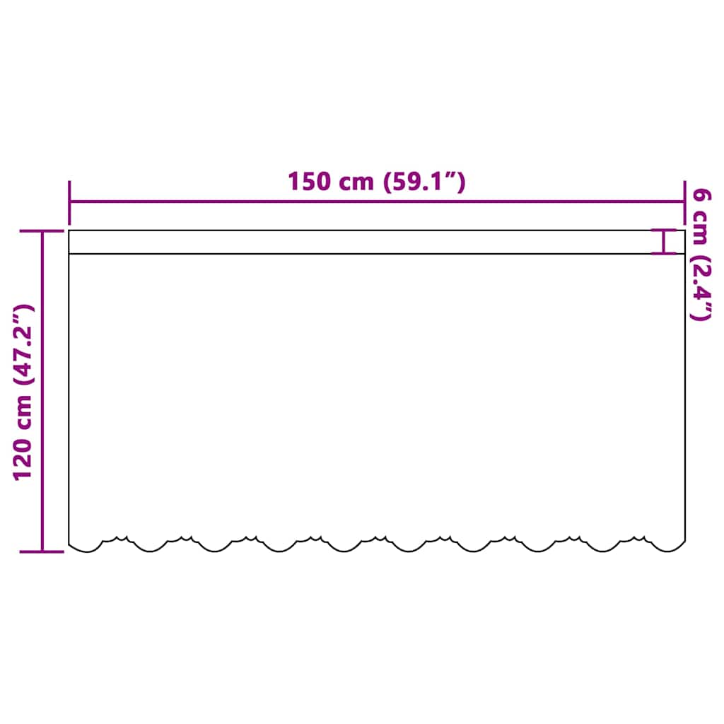 Κουρτίνα Δαντέλας με κουρτίνες Λευκό 120 x 150 cm Πολυεστέρας - Pakobazaar