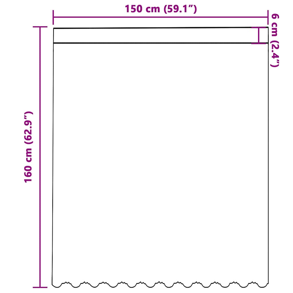 Κουρτίνα Δαντέλας με κουρτίνες Λευκό 150 x 160 cm Πολυεστέρας