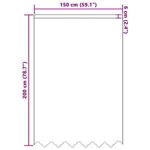 Κουρτίνα Δαντέλας με κουρτίνες Λευκό 200 x 150 cm Πολυεστέρας - Pakobazaar