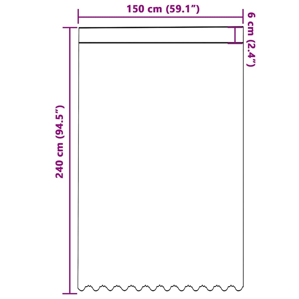 Κουρτίνα Δαντέλας με κουρτίνες Λευκό 150 x 240 εκ. Πολυεστέρας