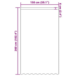 Κουρτίνα Δαντέλας Λευκό 260 x 150 εκ Πολυεστέρας
